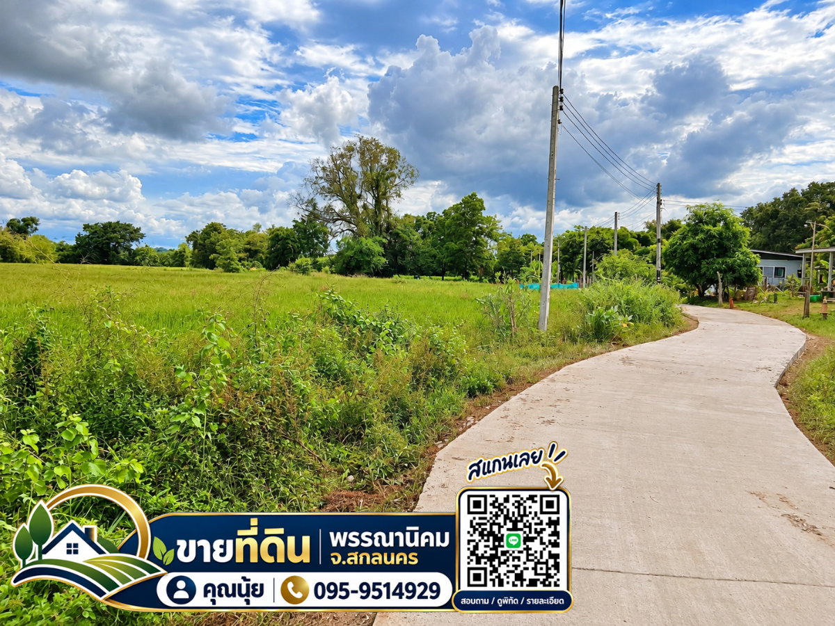 รูป 🏡🌿ขายที่ดินพรรณานิคม สกลนคร 6 ไร่กว่า ติดถนน ติดคลอง ใกล้ถนนนิตโย - รูปที่ 7/9