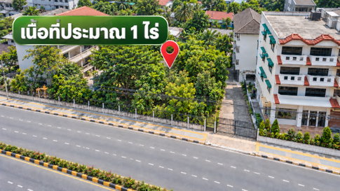 ให้เช่าที่ดินประมาณ 1 ไร่ ติดถนนเทพประสิทธิ์ เมืองพัทยา ทำเลธุรกิจ ค่าเช่า 75,000 บาท/เดือน
