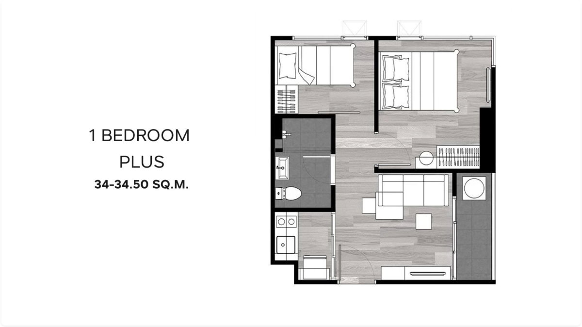 รูป THE ORIGIN LADPRAO-BANGKAPI 1 Bedroom Plus | 34 ตร.ม. ขาย 4.5 ล้านบาท / เช่า 22,000 บาท/เดือน - รูปที่ 24/39