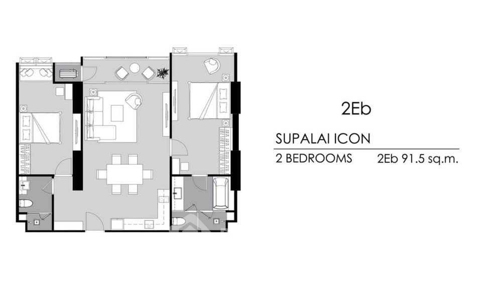 picture 2-BR 92 Sqm At Supalai Icon Sathon Near MRT Silom (ID 3325980) - 10/10