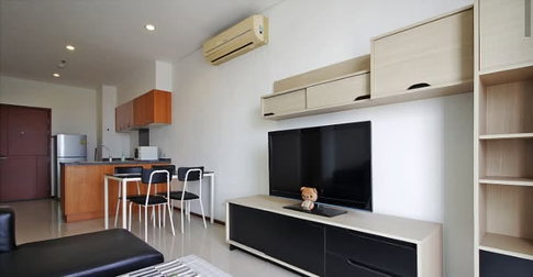ST782/For Rent: Villa Sathorn – Spacious 60 sqm 1BR High-Floor (15th Fl.) Next to BTS Krung Thon Buri & Near ICONSIAM