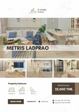 🐶🐱💖 For rent ✨ METRIS Ladprao ✨ NO-065