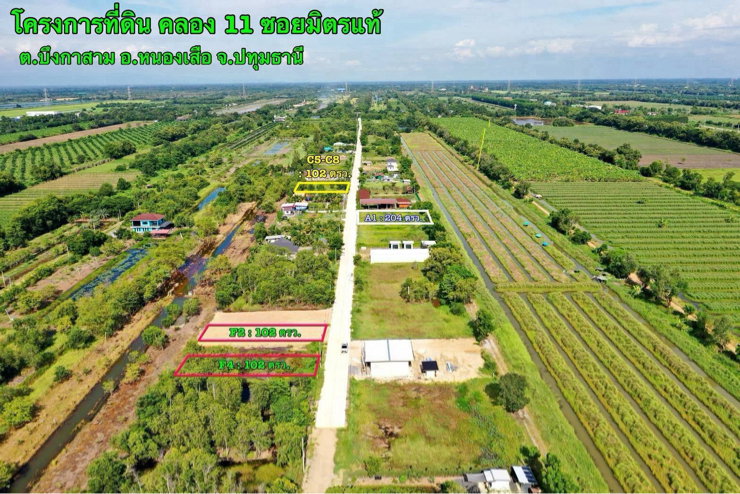 รูป ขายที่ดินคลอง 11 ซอยมิตรแท้ หนองเสือ ปทุมฯ ที่สวยราคาดี เดินทางสะดวก!! - รูปที่ 13/17