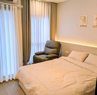 Pet Friendly ตกแต่งสวยใกล้ MRT พหลโยธิน 230 ม. ห้าแยกลาดพร้าว Metris District Ladprao ชั้น 15 25 ตร.ม. 1 ห้องนอน 