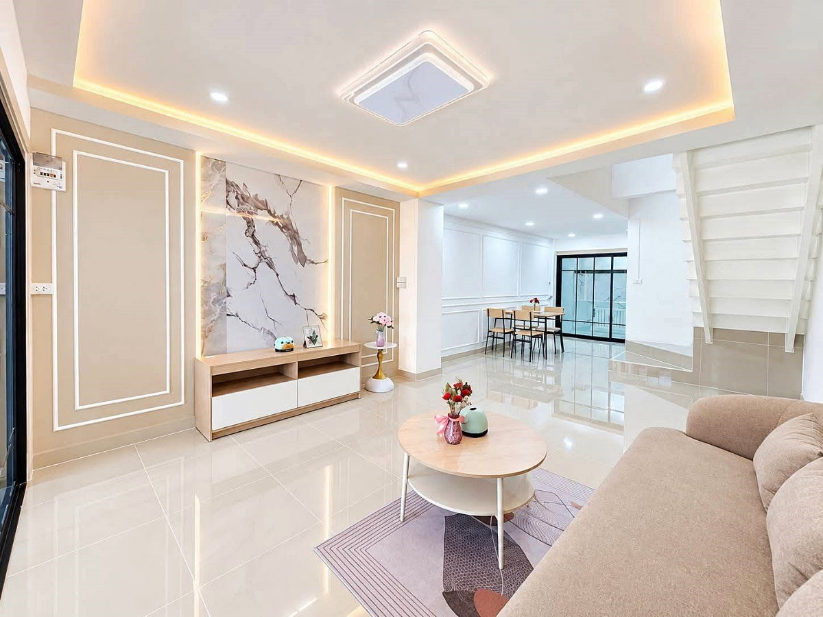 รูป MEE. บ้านสวย อยู่ถนนเมน ใกล้คลังเซเว่น #หมู่บ้านนครทอง ปาร์ค วิว 3 ติดถนนบางบัวทอง – สุพรรณบุรี ใกล้ตลาดสมบัติบุรี - รูปที่ 12/24