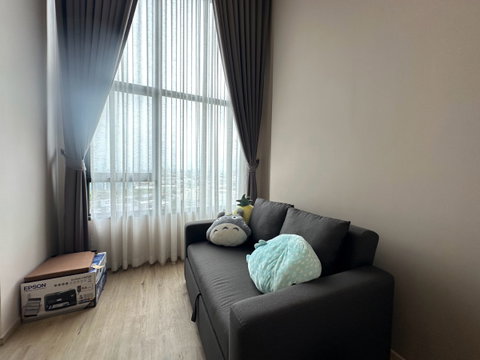 🛋️💗 ห้อง loft 1 ห้องนอน เฟอร์นิเจอร์และเครื่องใช้ไฟฟ้าครบ 💗🛋️The Rich Rama 9 - Srinakarin ID LINE: @471ovhib 📲