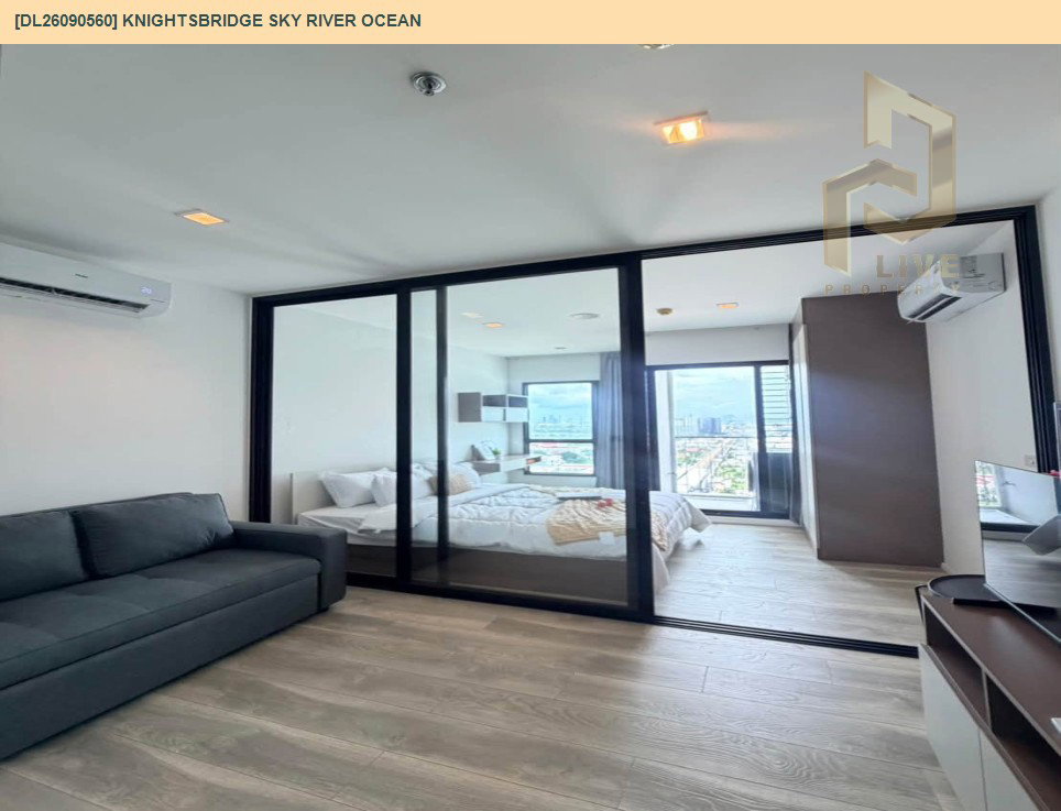 รูป DL26090560 ให้เช่าคอนโด ไนท์บริดจ์ สกาย ริเวอร์ โอเชี่ยน (KnightsBridge Sky River Ocean) ใกล้ BTS ปากน้ำ พร้อมเข้าอยู่ โทรด่วน 0638692663 LineID @952jdxxk - รูปที่ 8/11