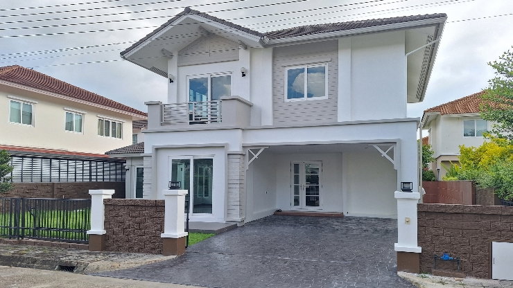 ขายบ้านโครงการวรารมย์เจริญเมือง (เชียงใหม่-สันกำแพง) เนื้อที่ 81 ตร.ว 3 นอน 1 ห้องทำงาน 5 น้ำ 2 จอด ราคา 4.99 ล้านบาท (ฟรีค่าใช้จ่าย)