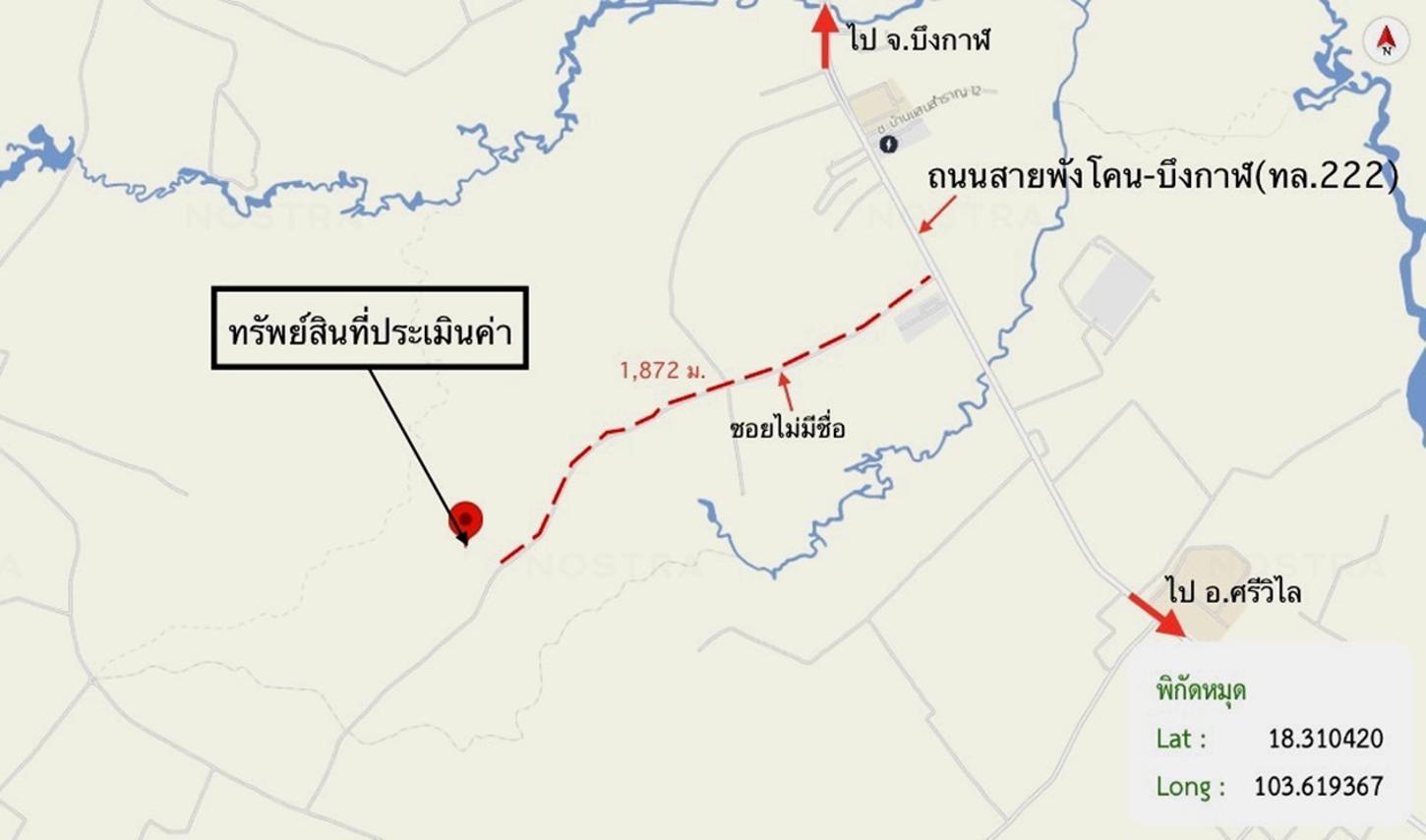 รูป ที่ดินว่างเปล่า 12418 ตร.วา เมืองบึงกาฬ บึงกาฬ 11M - รูปที่ 18/19