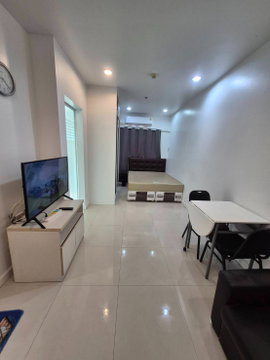 P-56820 📍 Fully Furnished Studio For Rent! Q House Condo Sathorn 30 sq.m. 5th Fl. City View Line@easythaihome 085-592-2897