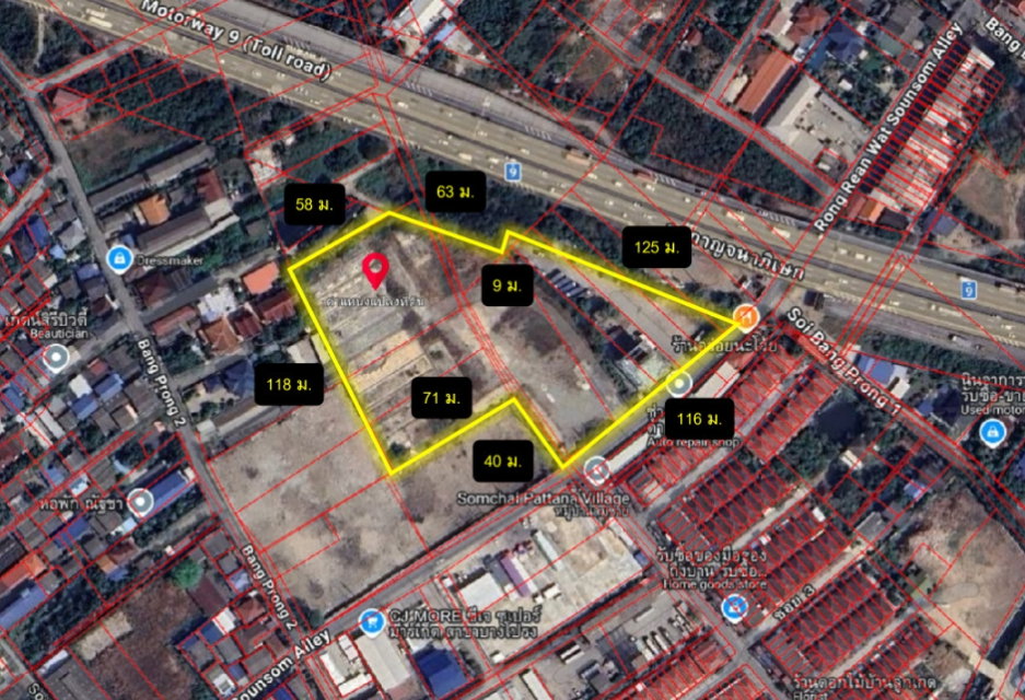 รูป ขาย ที่ดิน ซ.โรงเรียนวัดสวนส้ม 10 ไร่ 1 งาน 67.4 ตรว ใกล้ถ.สุขุมวิท แค่ 2.7 กม. - รูปที่ 2/4