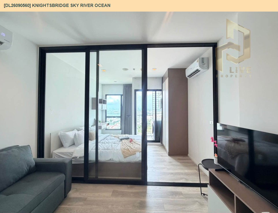 รูป DL26090560 ให้เช่าคอนโด ไนท์บริดจ์ สกาย ริเวอร์ โอเชี่ยน (KnightsBridge Sky River Ocean) ใกล้ BTS ปากน้ำ พร้อมเข้าอยู่ โทรด่วน 0638692663 LineID @952jdxxk - รูปที่ 4/11