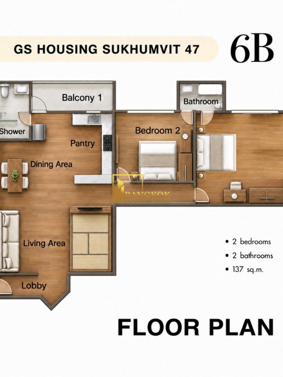 รูป Renovated 2 Bedroom Apartment For Rent in Thonglor Area - BR21477AP - รูปที่ 13/17