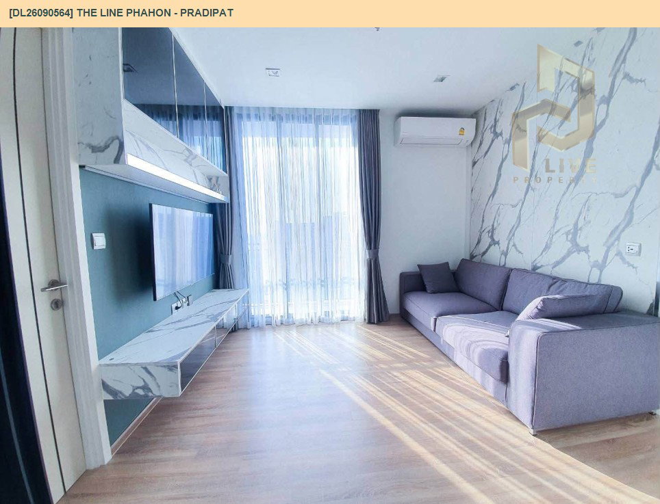 รูป DL26090564 ให้เช่าคอนโด เดอะ ไลน์ พหล - ประดิพัทธ์ (THE LINE Phahon - Pradipat) ใกล้ BTS สะพานควาย พร้อมเข้าอยู่ โทรด่วน 0638692663 LineID @952jdxxk - รูปที่ 3/8