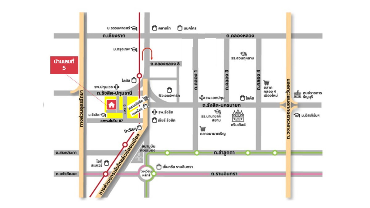 รูป ให้เช่าบ้านแฝด พหลโยธิน วิภาวดี ใกล้สถานีรถไฟฟ้าสายสีแดง เดินทางสะดวกสบายใกล้สนามบินดอนเมือง และ ห้างฟิวเจอร์พาร์ครังสิต - รูปที่ 17/17