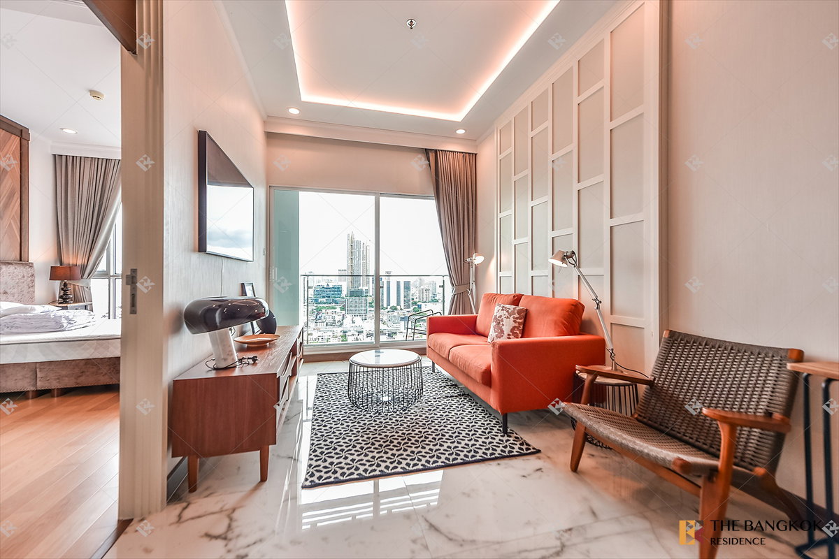 รูป เช่าคอนโด 🌇 Supalai Elite Surawong 1นอน 49ตร.ม. 27k 💎 ห้องสวย แต่งเต็ม ชั้นสูงมาก ระเบียงทิศตะวันตก ใกล้ MRT สามย่าน  - รูปที่ 3/10