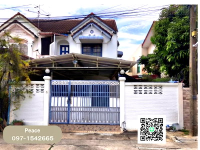 Twin houses for rent Bangkok : 47 sq.wah Semi-Detached House for Rent – Rangsriya Village, Udom Suk   Safe location, close to BTS, with plenty of restaurants nearby.
