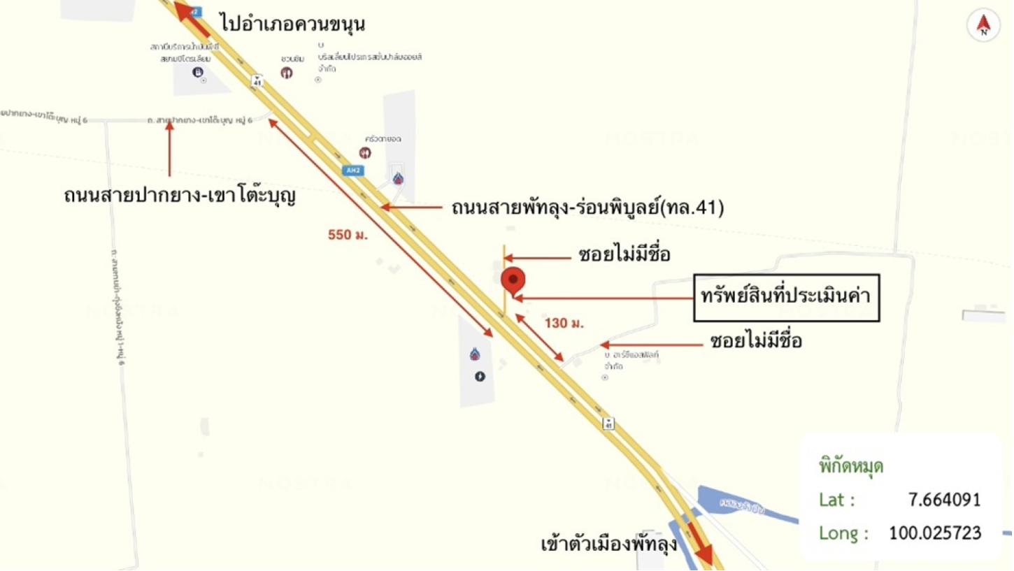 รูป ที่ดินว่างเปล่า 164 ตร.วา ควนขนุน พัทลุง 3.1M - รูปที่ 15/15
