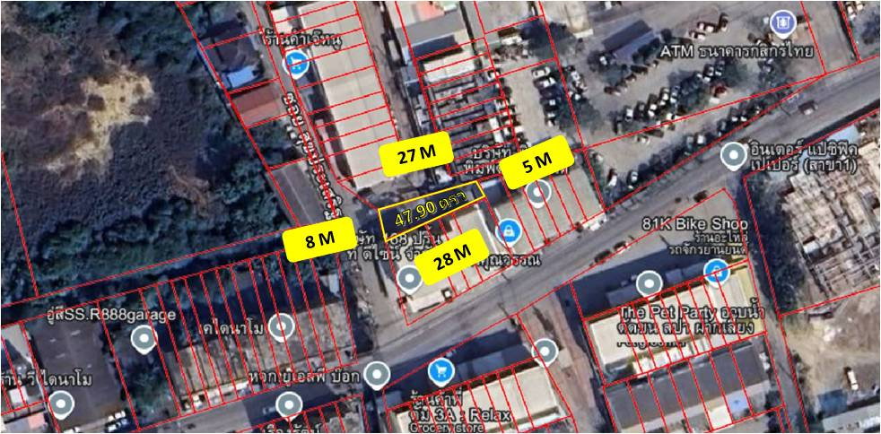 รูป ขาย ที่ดิน เปล่า ซอยเพชรเกษม 63-69 แปลงมุม 47.9 ตรว เข้าออกได้ 2ทาง - รูปที่ 5/5