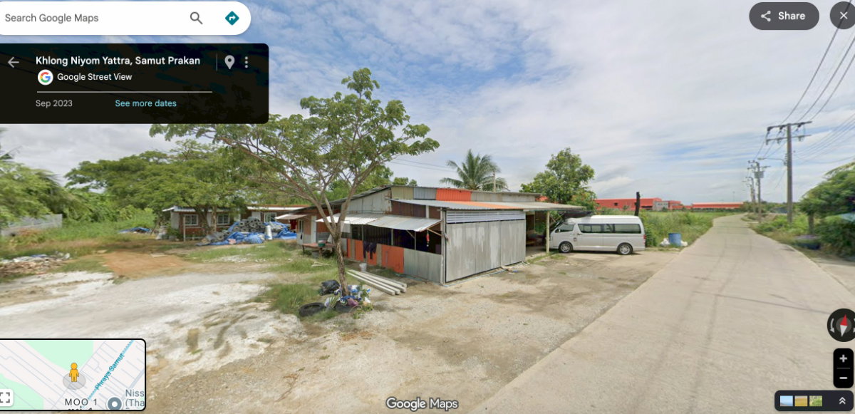 รูป ขายที่ดินผังสีม่วง ติดถนนเฉลิมพระเกียรติ อ.บางบ่อ สมุทรปราการ - รูปที่ 2/3