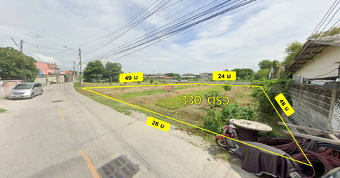 ขายที่ดิน 330 ตรว ชลบุรี บ้านสวน หนองข้างคอก 6 เหมาะทำหอพัก โกดังสินค้า บ้านพักอาศัย หรือคาเฟ่ ร้านอาหาร