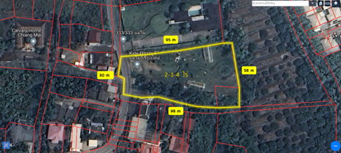 ขายที่ดินเปล่า ติดถนนบ้านแก้ว ซอย 19 อำเภอแม่ริม เชียงใหม่ 2-3-4 ไร่