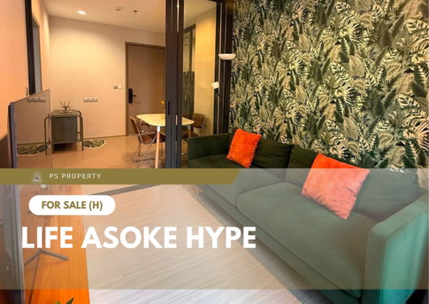 Urgent Sale ð Life Asoke Hype ð Fully furnished and equipped with appliances; near MRT Phra Ram 9.