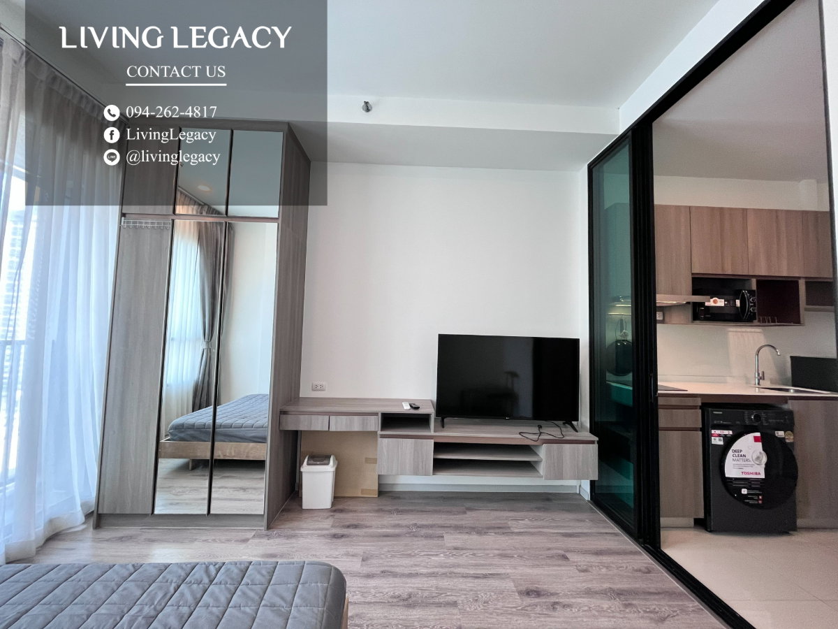 รูป SGCW3H เช่าด่วน คอนโด KnightsBridge Collage Ramkhamhaeng 23 ตร.ม. | ชั้น 11 | 1 ห้องนอน | 1 ห้องน้ำ 10,000 บาท/เดือน line id : @livinglegacy - รูปที่ 3/20