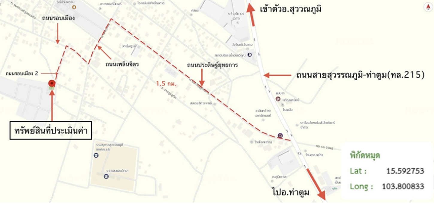 รูป บ้านเดี่ยว 77.1 ตร.วา สุวรรณภูมิ ร้อยเอ็ด 1.8M - รูปที่ 12/13