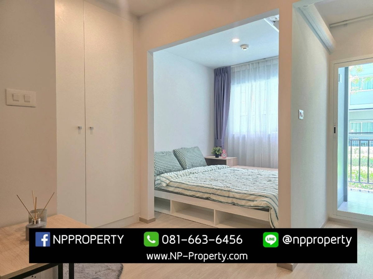 รูป 🏡🌿 ชั้น 1 วิวสวนแบบนี้มีไม่กี่ห้อง! ระเบียงกว้าง ห้องใหญ่ 28 ตร.ม. 😍✨  💰 เช่าเพียง 8,000 บาท/เดือน - รูปที่ 9/19