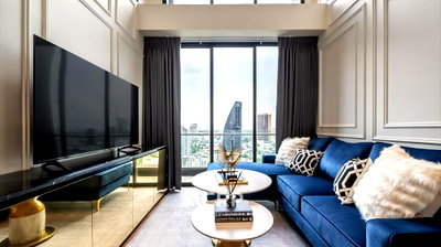 Condos for sale : BEATNIQ Sukhumvit 32–Rare Duplex Unit with Tenant Penthouse Feel|Double Volumme|High Floor Panoramic