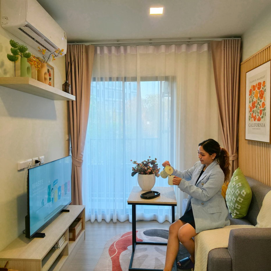 รูป dcondo sense Bangsaen คอนโดพร้อมอยู่สไตล์มินิมอลรีสอร์ท! ฟรีเฟอร์ฯ+เครื่องใช้ไฟฟ้า ใกล้หาดบางแสนและ ม.บูรพา เริ่ม 1.89 ลบ. Line: @wsrcondo - รูปที่ 3/6