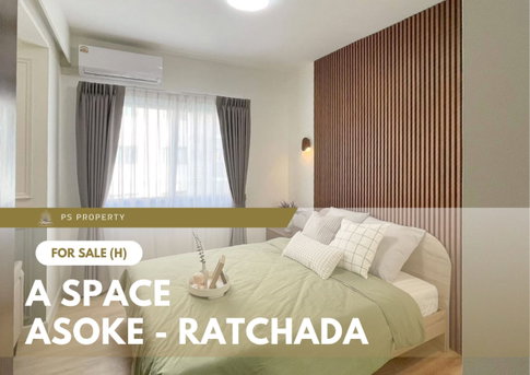 ขายด่วน 🔥 A Space Asoke - Ratchada 🔥 ห้องสวยตกแต่งใหม่ พร้อมอยู่ ใกล้ MRT พระราม 9 เพียง 550ม.