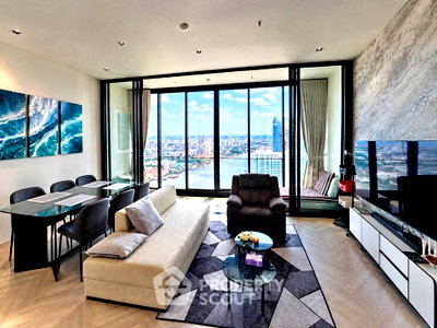 คอนโดให้เช่า : คอนโด 2 ห้องนอน ชั้น 42 Chapter Charoennakhorn - Riverside ใกล้ BTS กรุงธนบุรี (ID 3331333)