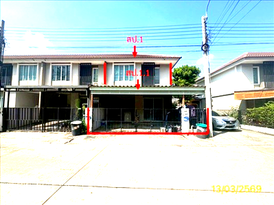 Townhouses for sale Bang Pu Industrial Estate (North) : TOWN HOUSE 23.2 Sq.w. Bang Plee Samut Prakarn for 2.5M