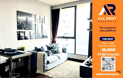 Condos for rent : 🔥 For Rent: The Lumpini 24 | Sukhumvit–Khlong Toei Area | 1 Bed 39 sqm | 18th Floor | 35,000 THB/month