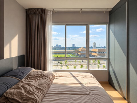 Hallmark Chaengwattana for Sale | Corner Unit, 7th Floor | Open City View | Large Corner Windows | Near Pink Line MRT | Fully Furnished