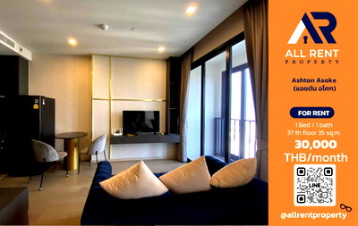 Condos for rent : 🔥 For Rent: Ashton Asoke | Asoke Area | 1 Bed 35 sqm | 37th Floor | 30,000 THB/month