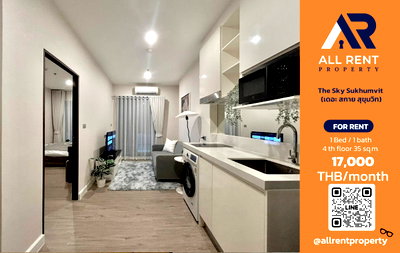 คอนโดให้เช่า : 🔥 ให้เช่า The Sky Sukhumvit | โซนสุขุมวิท | 1 Bed 35 ตร.ม. ชั้น 4 | 17,000 บ./เดือน