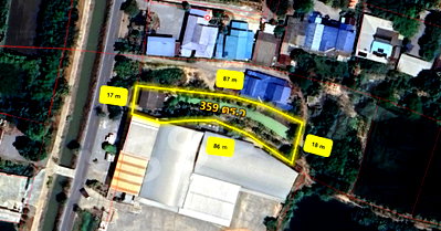 Houses for sale Sathon Nuea Road : House and land for sale, 359 sq.wa., along the irrigation canal, Sri Prachan, Suphan Buri.