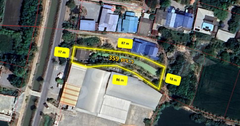 House and land for sale, 359 sq.wa., along the irrigation canal, Sri Prachan, Suphan Buri.