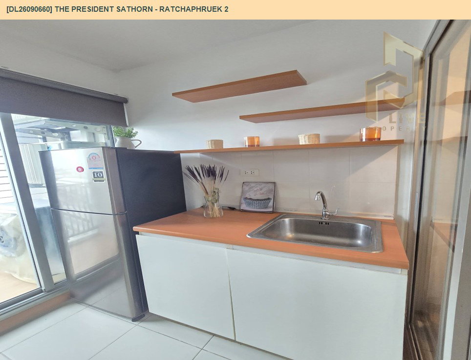 รูป DL26090660 ให้เช่าคอนโด เดอะ เพรสซิเดนท์ สาทร - ราชพฤกษ์ 2 (The President Sathorn - Ratchaphruek 2) ใกล้ BTS บางหว้า พร้อมเข้าอยู่ โทรด่วน 0638692663 LineID @952jdxxk - รูปที่ 6/10