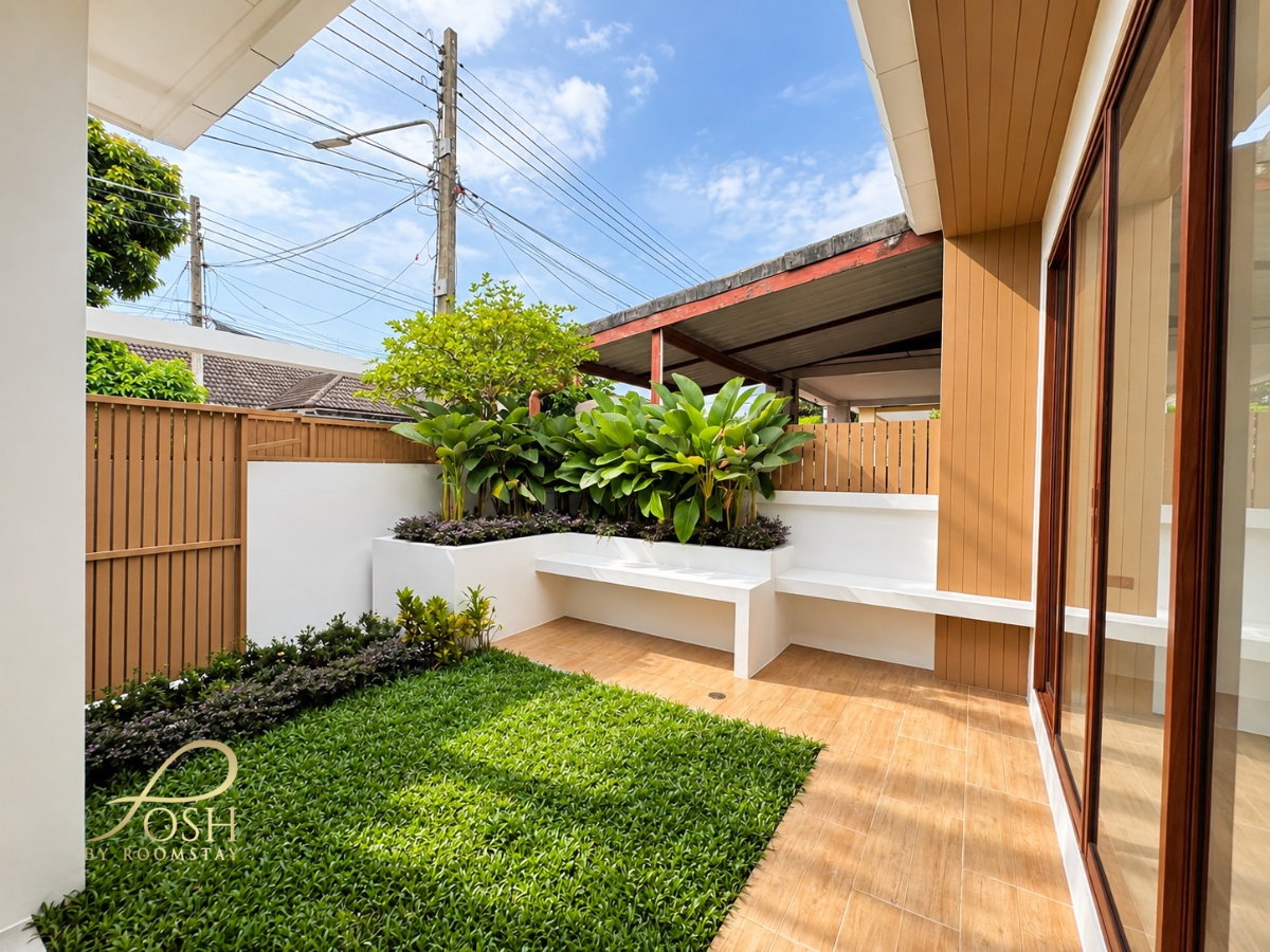 รูป ศรีสุชาติแกรนด์วิว 3 Srisuchart3 บ้านแฝดรีโนเวทใหม่ในสไตล์อบอุ่น มาพร้อมมุมสวนหน้าบ้าน ทำเลใกล้สามกอง รัษฎา บายพาส - รูปที่ 9/37