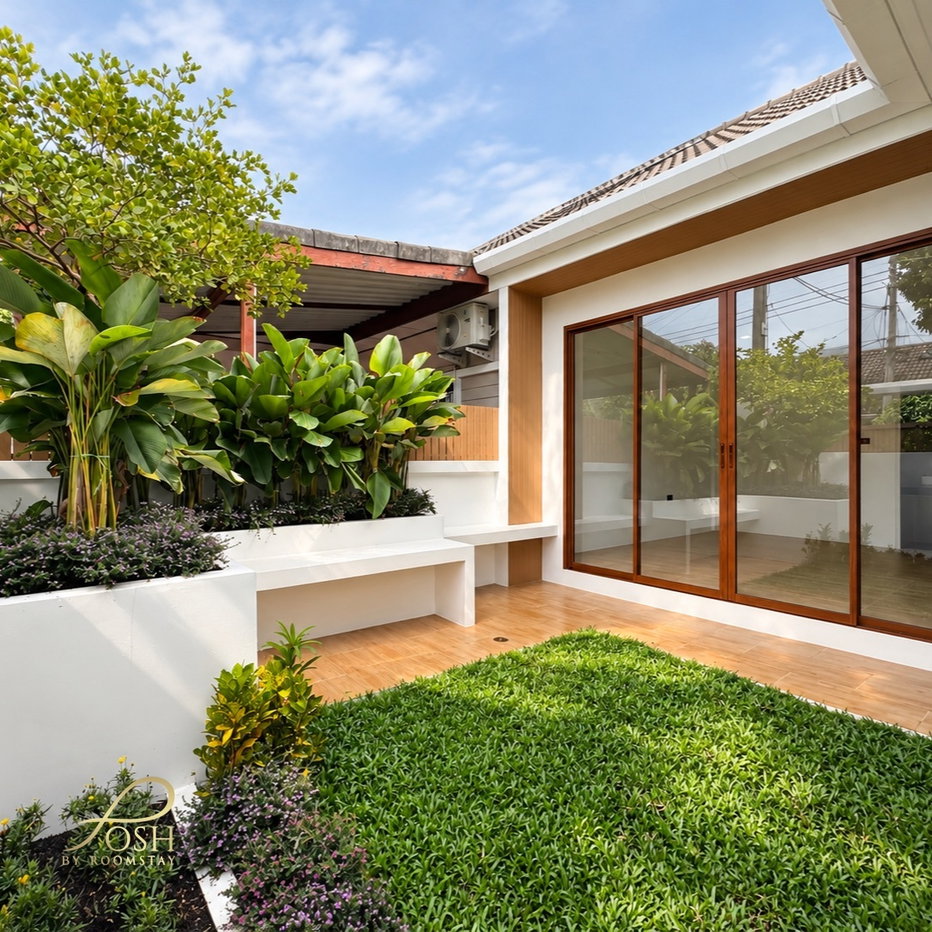 รูป ศรีสุชาติแกรนด์วิว 3 Srisuchart3 บ้านแฝดรีโนเวทใหม่ในสไตล์อบอุ่น มาพร้อมมุมสวนหน้าบ้าน ทำเลใกล้สามกอง รัษฎา บายพาส - รูปที่ 4/37