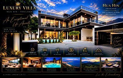 Houses for sale Hua Hin Prachaubkirikhan : An Exceptional Contemporary Villa in Hua Hin