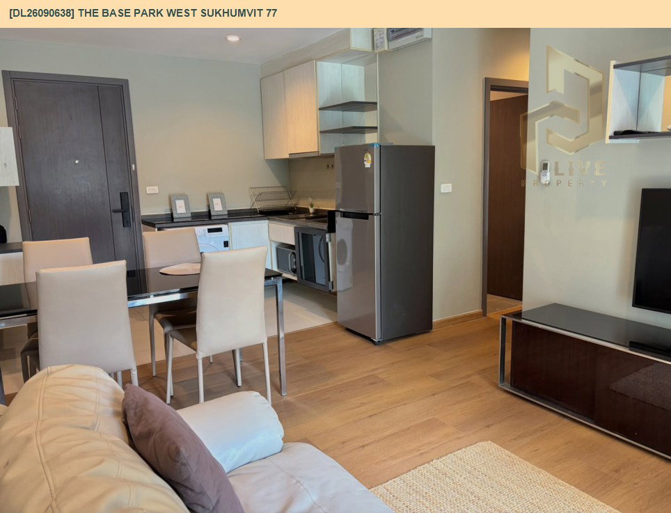 รูป DL26090638 ให้เช่าคอนโด เดอะ เบส พาร์ค เวสต์ สุขุมวิท 77 (The Base Park West Sukhumvit 77) ใกล้ BTS อ่อนนุช พร้อมเข้าอยู่ โทรด่วน 0653619502 LineID @952jdxxk - รูปที่ 7/11