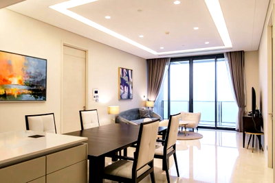 ขายคอนโด : LTH7863-R269 - Condo For Sale | The Residences at Sindhorn Kempinski | BTS Chidlom | 151 Sq.m. | 2 Beds | 3 Baths | Garden View | 49MB