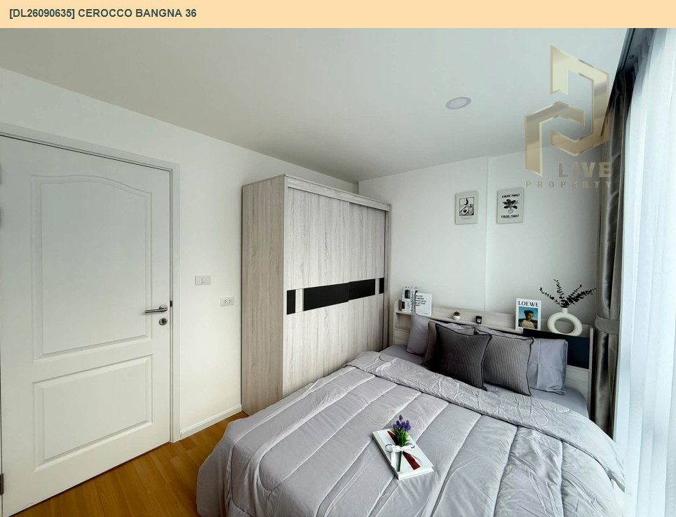 รูป DL26090635 ให้เช่าคอนโด ซีรอคโค บางนา 36 (Cerocco Bangna 36) ใกล้ - พร้อมเข้าอยู่ โทรด่วน 0614453194 LineID @952jdxxk - รูปที่ 6/15