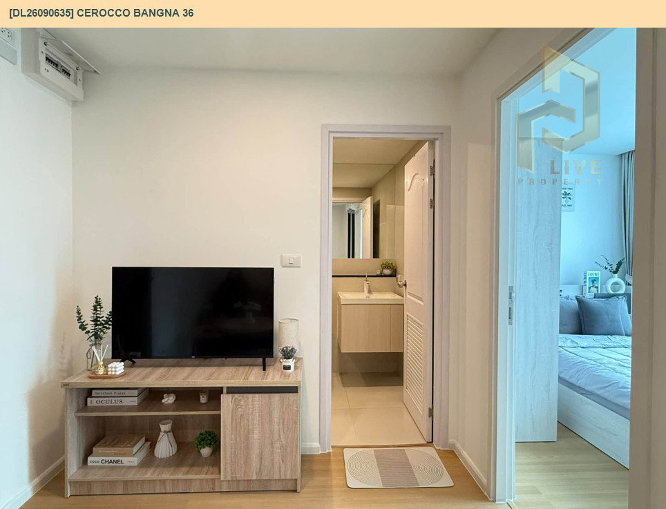 รูป DL26090635 ให้เช่าคอนโด ซีรอคโค บางนา 36 (Cerocco Bangna 36) ใกล้ - พร้อมเข้าอยู่ โทรด่วน 0614453194 LineID @952jdxxk - รูปที่ 4/15