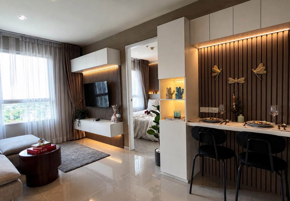 รูป คอนโดลุมพินี วงอมาตย์ พัทยา ห้องสวยตกแต่งใหม่ทั้งหมด - รูปที่ 2/8